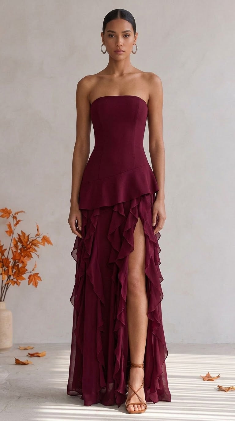 Vestido Borgoña