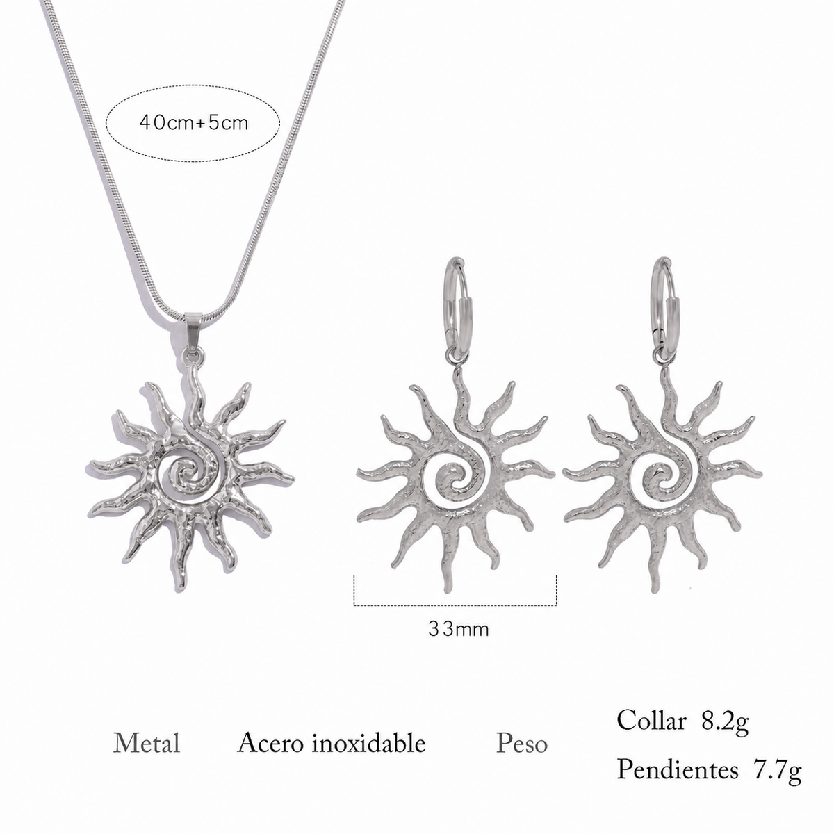 Collar Sol Espiral